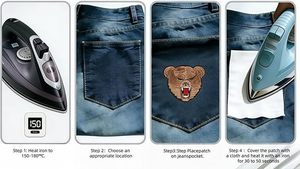Parches Bordados de Animales de Alta Calidad - Termoadhesivos, para Coser, Diseños de Lobo/Oso/Tigre/Águila Calva para Chaquetas, Mochilas, Gorras - Product Image 3