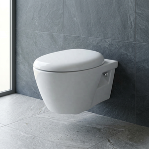 Modern Luxurious Square Wall Hung Toilet <b>Ceramic</b> WC <b>Pan</b> With Dual Flush Concealed Cistern Bathroom Ware - Product Image 6