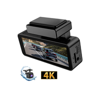 Usine OEM/ODM Caméra embarquée 4K double caméra bidirectionnelle DVR de voiture Mini taille Caméra avant arrière Boîte noire avec GPS Garantie 1 an Étanche