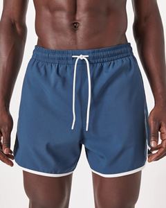 2024 Manufacture <b>Men's</b> Black Beach <b>Shorts</b> 100% Polyester Casual Eco-Friendly Digital Printing Knitted Solid Pattern - Product Image 2