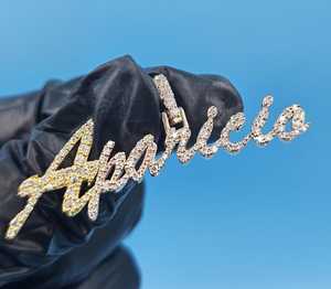 Colgante Personalizado de Moissanita con Nombre o Inicial, Estilo Rapper Iced Out, Joyería Hip Hop, Colgante de Plata 925, Colgante con Letra Inicial - Product Image 1