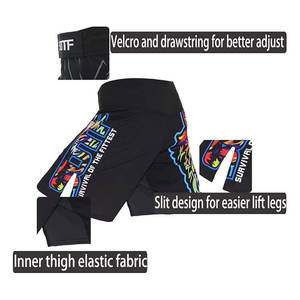 Shorts de combat MMA haut de gamme pour hommes, shorts d'entraînement professionnels UFC pour BJJ No-Gi Grappling et Jiu-Jitsu, légers - Product Image 6