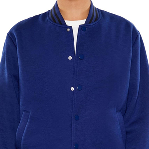 Blouson Bomber Bleu Marine pour Homme, Simple Boutonnage, Manteau Décontracté d'Automne avec Col et Poignets Côtelés, Vestes pour Hommes - Product Image 5