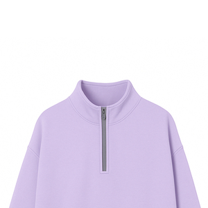 Sudadera de hombre con cremallera de un cuarto, diseño color block, corte regular, tejido de felpa de algodón, estilo casual, artículo superventas. - Product Image 1
