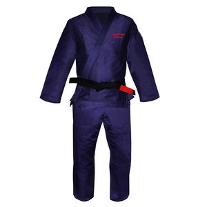 Traje de Judo al Por Mayor, Transpirable, Elástico, 100% Algodón, Ropa de Artes Marciales con Logotipo Frontal de Corte Automatizado, Uniforme de Judo - Product Image 1