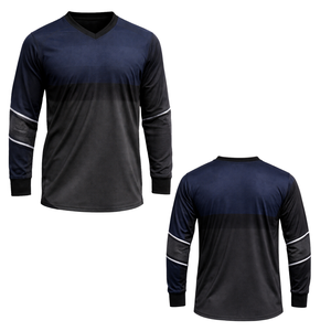 Camiseta de Paintball Gris Marino con Degradado Ombre, Sublimada, Corta, Transpirable, de Malla, Ligera, para Equipo Deportivo - Product Image 1