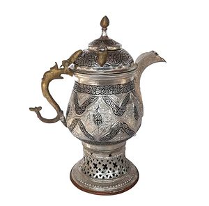 <b>Vintage</b> Metal Tea Pot With Lid And Handle Ornate Decorative Design Water Pots <b>Kettle</b> - Product Image 1