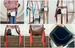 Sac à main pour femme de qualité supérieure 2026, directement de l'usine, vente en gros, mode de luxe, cuir travaillé à la main, franges, fermeture éclair, pochette à poignet - Product Image 3