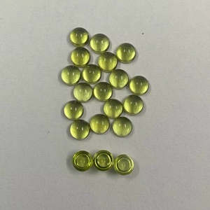 Peridoto verde natural de 7 mm, cabujón redondo, piedras preciosas sueltas de peridoto para la fabricación de joyas, personalización disponible con entrega gratuita. - Product Image 1