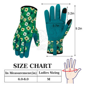 Non Slip Grip Leather Safety Gardening <b>Gloves</b> With Reinforced Palms For Heavy Duty Gardening Work - Product Image 3
