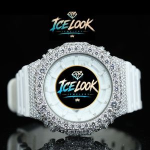 Reloj ICELook de Lujo, Cerámica y Acero Inoxidable, Esfera Blanca Redonda de 40 mm, Cuarzo Analógico, Correa de 20 mm, Estilo de Joyería de Moda Unisex - Product Image 1