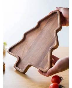 Bandeja rectangular de madera de acacia para el desayuno con bordes elevados para servir alimentos de forma segura en la cama - Product Image 6