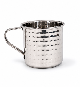 Dheer International Stainless Steel Hammered Mug with Lid <b>Grey</b> Modern Design Travel Ready Gift Box Packaging - Product Image 3