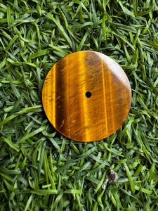 Cadran plat en œil de tigre naturel vert-noir 31 MM, qualité excellente, pierre précieuse en vrac, idéal pour la fabrication de bijoux, cadran de montre sans perçage - Product Image 4