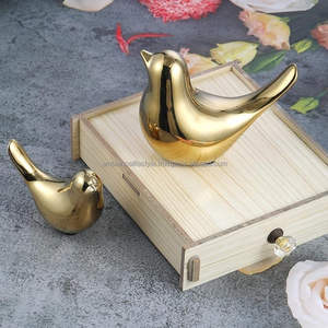 Top Seller Old Decor Accents Small Animal Statues Modern Home <b>Decorative</b> Birds Sculpture Bookshelf, Coffee Table (Gold Bird) - Product Image 5