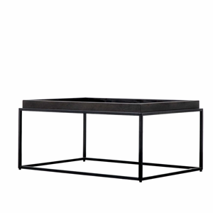 Modern Wooden Top Metal Frame <b>Coffee</b> <b>Table</b> Minimalist Design Living Room Furniture Decorative <b>Square</b> Shape Black <b>Coffee</b> <b>Table</b> - Product Image 6