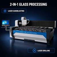 Machine de sablage de verre certifiée CE, vitesse de perçage rapide, laser haute puissance, pour usine de traitement du verre