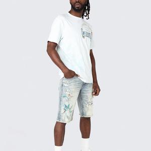Pantalones Cortos de Mezclilla para Hombre a Precio de Fábrica, Cintura Alta, Casuales, Cómodos, Resistentes al Viento, Transpirables, Personalizados - Product Image 1