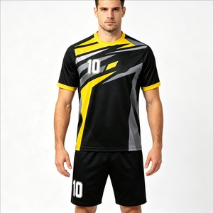 Ensemble de maillot de handball pour hommes personnalisé par sublimation, respirant, avec short et t-shirt à manches courtes, vêtements d'équipe 100% polyester - Product Image 1