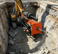 Équipement robuste de forage et de fendage hydraulique pour travaux miniers de roche, intégrant perceuse et fendeuse de roche