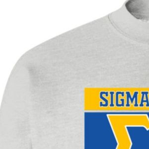 Sudadera con letras Sigma Gamma Rho 1922, gris, para mujer, hermandad griega, estampada, de forro polar, cuello redondo, ropa universitaria personalizada - Product Image 3