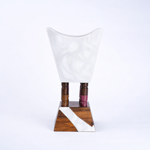 Quemador de Incienso de Resina y Madera Hecho a Mano, Soporte para Bakhoor con Aspecto de Mármol Blanco, Difusor Aromático para Decoración del Hogar o Mezquita - Product Image 1