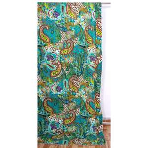 Edredón Kantha de algodón con estampado paisley, hecho a mano por una marca de lujo, tamaño Queen, lavable, reversible y ecológico para el hogar. - Product Image 2