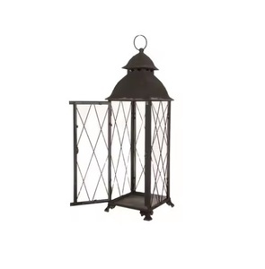 <b>Black</b> Iron Rustic Handmade <b>Lantern</b> for Home Hotel Restaurant Office Outdoor Garden High Quality Bulk Quantity Modern - Product Image 1