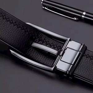 Ceinture en cuir de vachette pour homme, avec boucle à ardillon en alliage, largeur 3,5 cm, longueur 105-130 cm - Product Image 4