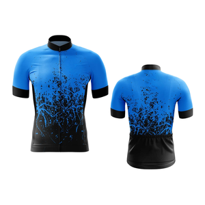 Ropa de Ciclismo Personalizada Premium con Sublimación en Azul y Negro, Jersey de Ciclismo de Carretera con Impresión, Fabricante de Ropa de Ciclismo que Absorbe la Humedad - Product Image 2
