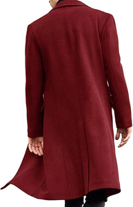 Abrigo de lana impermeable de doble botonadura para hombre, talla grande, a la moda, estilo urbano, proveedor mayorista de abrigos de lana - Product Image 3