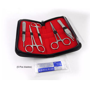 Kit d'outils de dissection manuels en acier inoxydable de classe II, 5 pièces, avec sonde, ciseaux, pinces - Laboratoire chirurgical par Dentavex - Product Image 5
