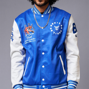 Custom Vintage School College <b>Mens</b> Varisty <b>Jackets</b> Leather sleeves Wool Letterman Crop <b>Varsity</b> <b>Jacket</b> ladies baseball chenille - Product Image 3