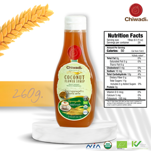 <span class=keywords><strong>Sirop</strong></span> <span class=keywords><strong>de</strong></span> <span class=keywords><strong>fleur</strong></span> <span class=keywords><strong>de</strong></span> <span class=keywords><strong>coco</strong></span> bio en bouteille souple Chiwadi 260g. Édulcorant ultime sans culpabilité, nectar <span class=keywords><strong>de</strong></span> noix <span class=keywords><strong>de</strong></span> <span class=keywords><strong>coco</strong></span> pur, sans sucres ajoutés - Product Image 6