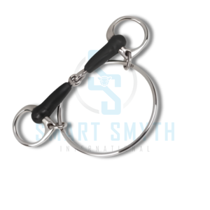 บิตม้าแบบ Pelham ทำจากเหล็กกล้าไร้สนิมคุณภาพสูง พร้อมยางครอบปาก สำหรับขี่ม้าและฝึกม้า - Product Image 1