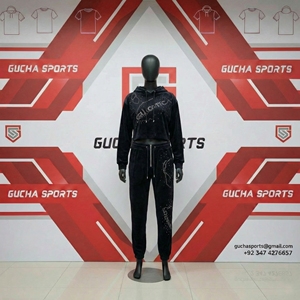 Novedades: Conjunto de Chándal de Terciopelo de Lujo para Mujer, Chaqueta con Cremallera y Pantalones Jogger, Diseño Galáctico con Pedrería, Ropa de Invierno - Product Image 2