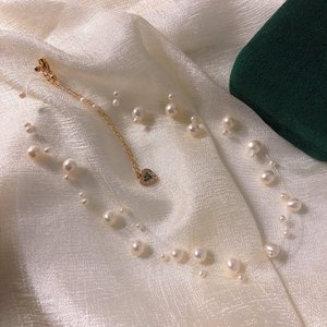 Chaîne de perles rondes AK de 2,5 à 7 mm, chaîne de tour polyvalente, style luxe léger, collier accessoire pour pulls, bijoux en perles - Product Image 3
