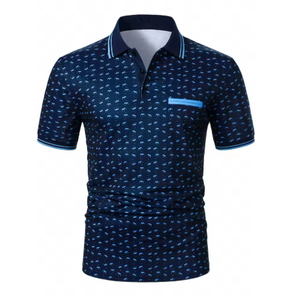 La nueva camiseta POLO de manga corta para hombre para el verano de 2025 es informal, moderna, suave y transpirable con estampado 3D. - Product Image 4