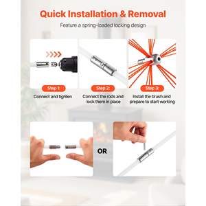 Kit de Limpieza de Chimeneas Extensible de 26 Pies, Cepillo de Longitud Máxima para Limpieza de Chimeneas, Gafas Protectoras, Accesorios para Chimeneas de 90 Grados - Product Image 5