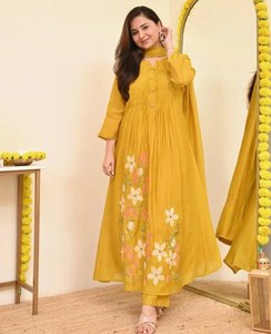OFERTA DE VERANO: COLECCIÓN DE DISEÑOS DHAMAKA, SALWAR KAMEEZ DE ALGODÓN PREMIUM DE ALTA CALIDAD PARA FIESTAS, DE SECADO RÁPIDO Y MODERNO - Product Image 4
