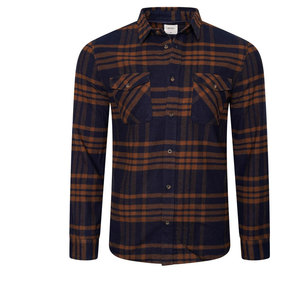 Chemises à carreaux pour hommes, boutonnées, en coton, à manches longues, décontractées, tendance, vente en gros - Product Image 1