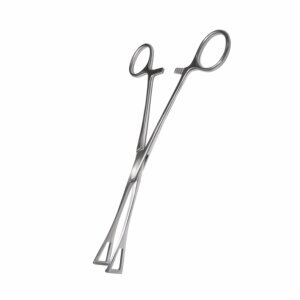 Abrazadera curva izquierda VATS Duval con mordazas triangulares dentadas, eje de 10 mm, trinquete de 25 mm, mandíbula de 23,5 cm, longitud de trabajo de 34 cm, longitud total - ZETOMEDPRO - Product Image 4