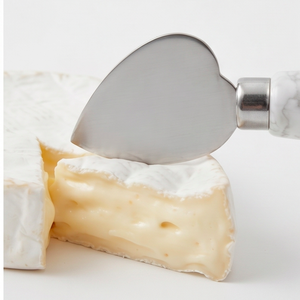 Ensemble de couteaux à fromage et à beurre en acier inoxydable avec manche en marbre blanc, parfait pour les mariages, la maison et la cuisine - Product Image 5