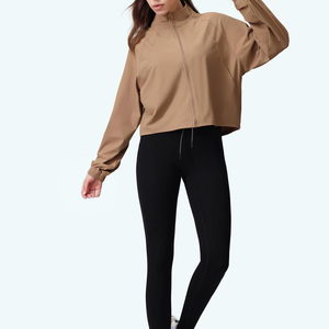 2026 Women's Long Sleeve Fitness <b>Jacket</b> for Running Gym & <b>Yoga</b> Quick Dry Breathable with Zippers Athletic Print Sportswear Tops - Product Image 4