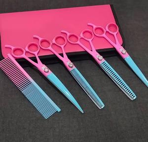 Juego de Tijeras de Peluquería Profesionales de Acero Inoxidable Azul Negro, Alta Calidad, Duraderas, Multiusos, para Salón, Personalizadas - Product Image 3