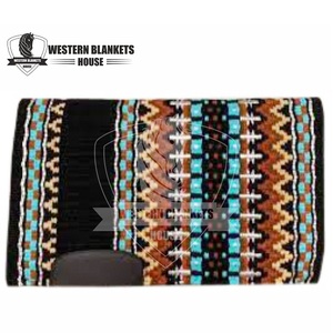 Couverture Western classique confortable pour selle de cheval, 42x34 pouces, doublure en laine polaire de Nouvelle-Zélande - Product Image 2