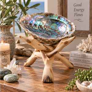 Support en bois naturel style cobra / Porte-sphère en cristal – Décoration en bois indienne faite à la main - Product Image 2