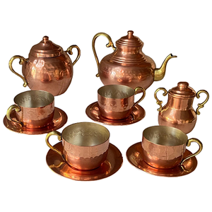 Pure Copper Vintage Coffee <b>Set</b> With Polish Finished For Restaurant Home And Hotel Kitchenware Metal <b>Tea</b> <b>Set</b> - Product Image 1