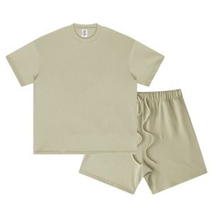 Hot Sale Solid Color Lightweight Summer Men Short Tracksuit Wholesale T Shirts Youth and Adults Fashion Causal Men Summer Sets - Product Image 4