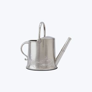 บัวรดน้ำโลหะสีขาวลายดอกไม้นกสำหรับทำสวนกลางแจ้งทาสีทนทาน - Product Image 2
